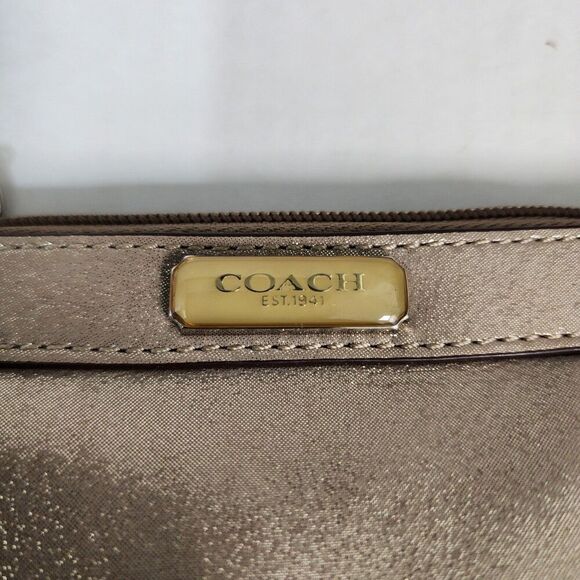 COACH F46484 Pewter Pleated Soft Wristlet NWT - Picture 5 of 6